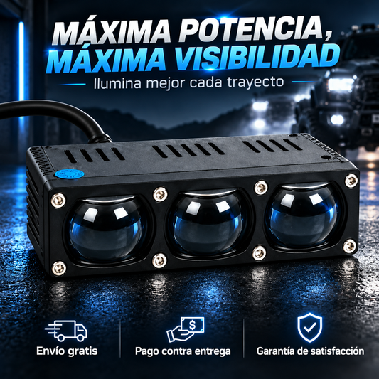 Par Exploradora LED Láser Triple Lupa 🔥 — La luz más potente para tu vehículo