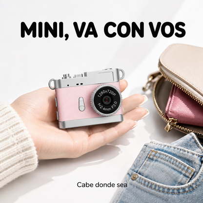 🔥 Mini Cam Vlog HD ⌚ Pantalla Giratoria 180° Edición Compacta