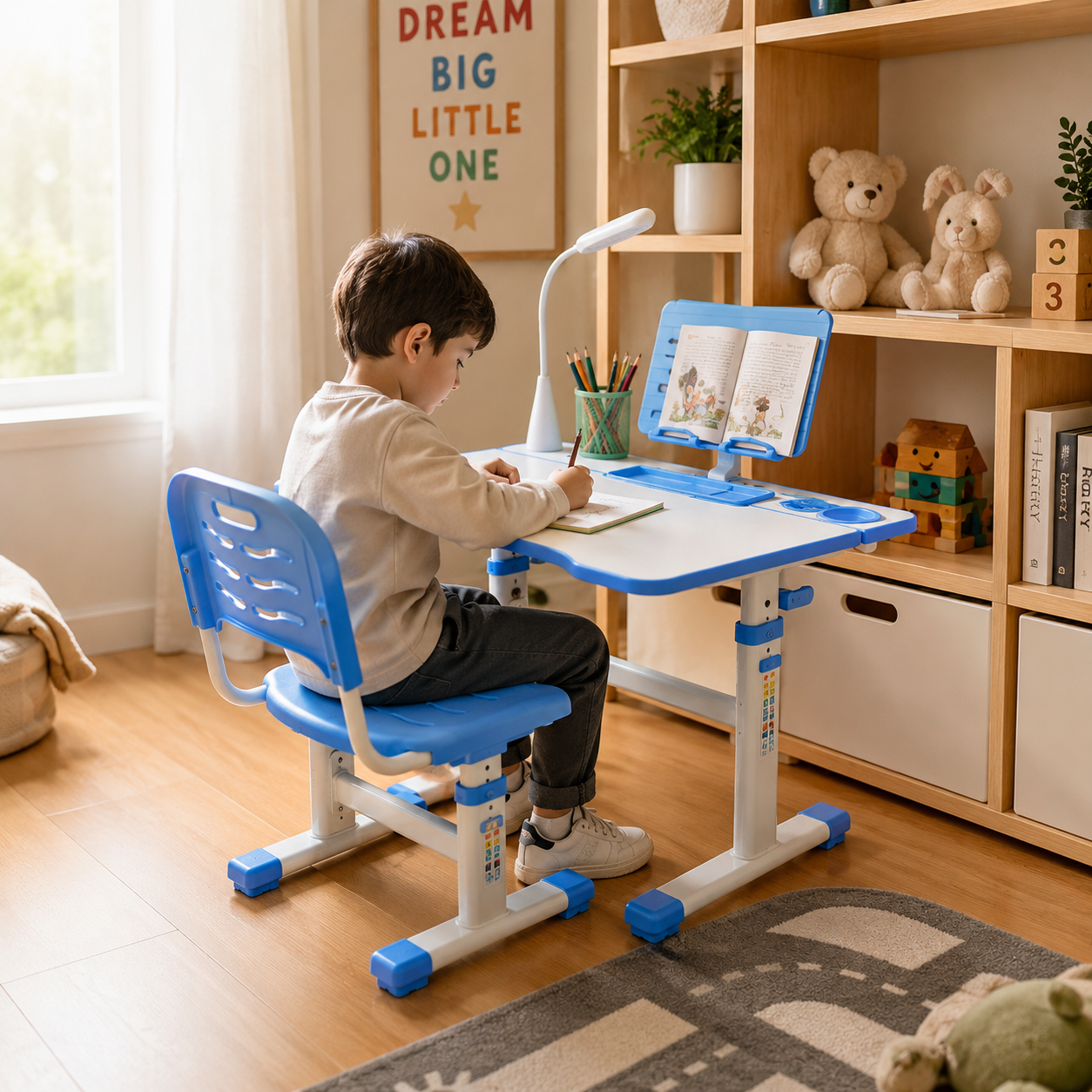 🌈🪑 Mesa Infantil Ajustable – El Rincón de Estudio que Aman